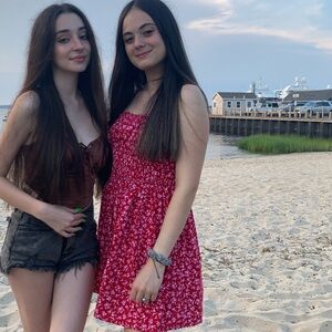 pink summer dress with flowers super cute